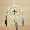 4" Native American Medicine Wheel Dreamcatcher in White