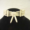 4-Row Native American Style White Choker with Center Piece