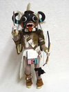 Antique Hopi Carved Black Ogre's Uncle  Katsina Doll by Womack Pavatea