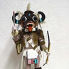 Antique Hopi Carved Black Ogre's Uncle  Katsina Doll by Womack Pavatea