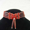 4-Row Native American Style Red Choker with Center Piece