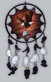 Native American Style Mandala - Hand-Painted Eagle 14"