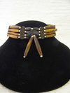4-Row Native American Style Brown Choker with Center Piece