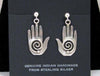 Healing Hand Sterling Silver Post Earrings by Bernadette Eustace