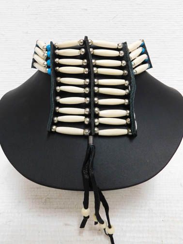 Breastplate Showman Turquoise/noir/blanc - Double Tissage Aztèque - Neuf