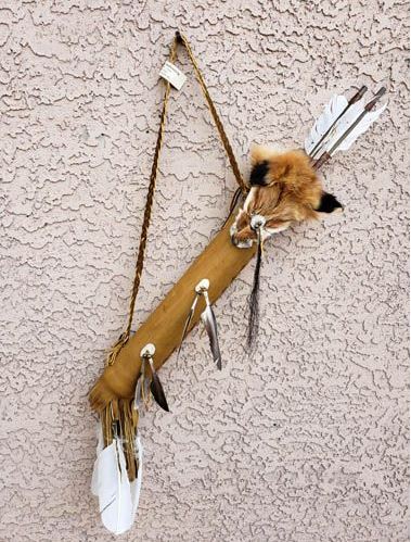 Round Quiver with Fox Face and Arrows