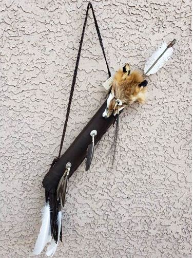 Round Quiver with Fox Face and Arrows