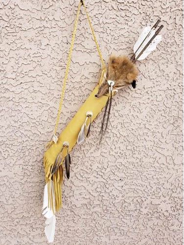 Round Quiver with Fox Face and Arrows