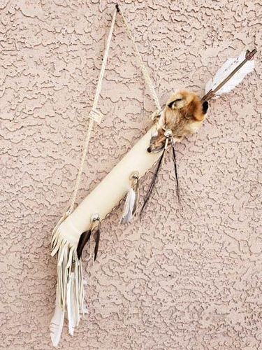 Round Quiver with Fox Face and Arrows