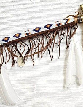 Native American Made Brass Hatchet with Pipe