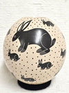 Mata Ortiz Hand built and Hand painted Pot with Rabbits