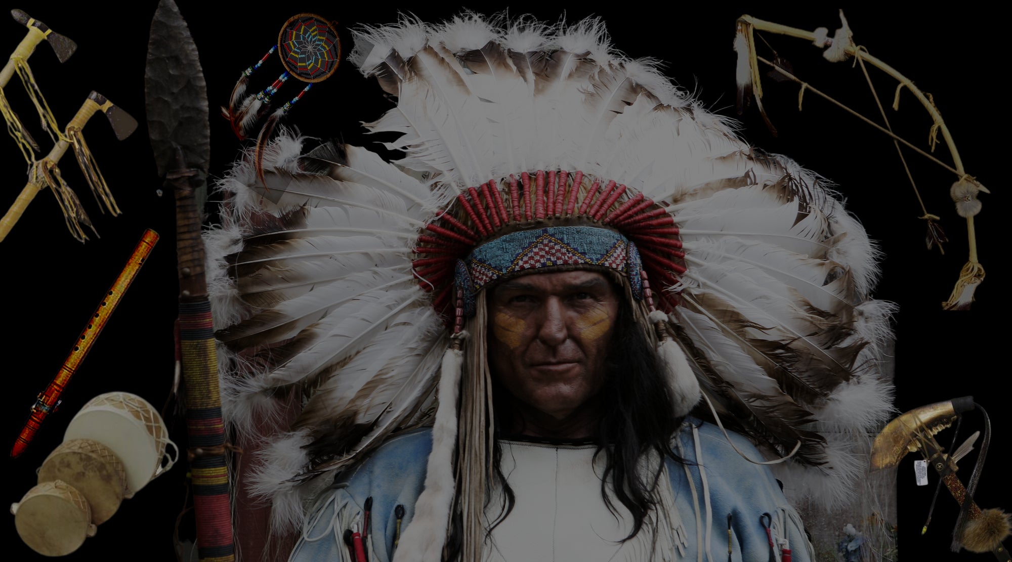 Native American Headdresses, Crafts & Decorative Artifacts For Sale