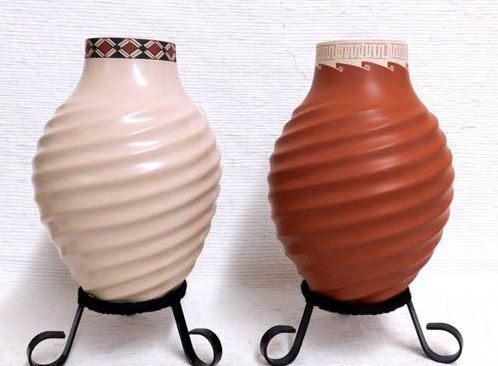 Mata Ortiz Hand built Melon Pots