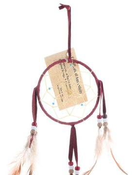 Native American Dreamcatcher in Maroon