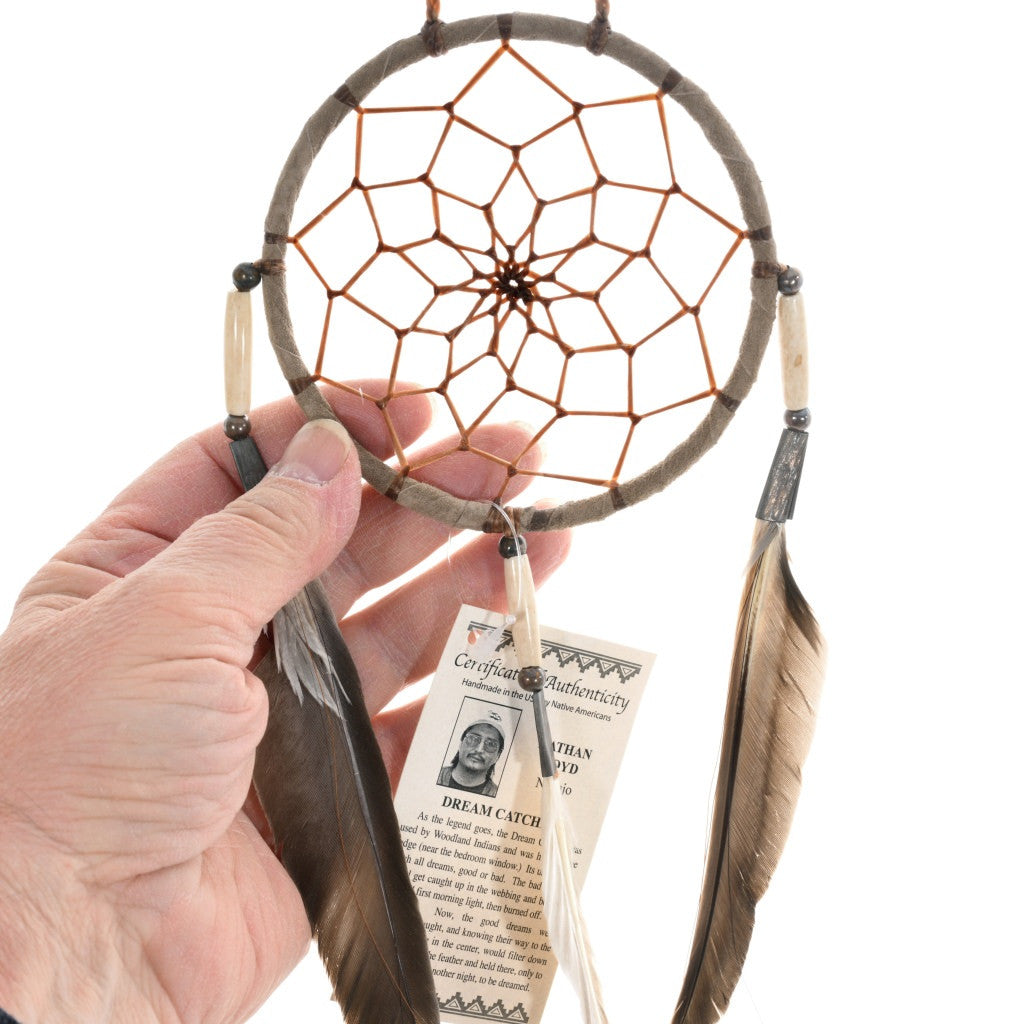 Antique Traditional Dreamcatcher - Tan