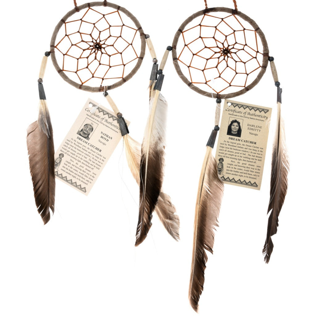 Antique Traditional Dreamcatcher - Tan