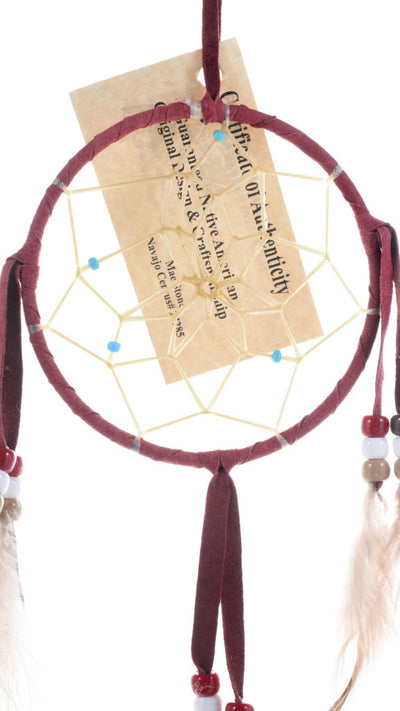 Native American Dreamcatcher in Maroon