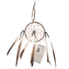 Native American Traditional Dreamcatcher w/ Antler Button in Tan