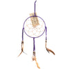 Traditional Native American Dreamcatcher in Purple Leather