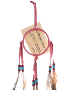 Native American Dreamcatcher in Blush Pink Leather