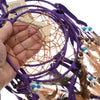 Traditional Native American Dreamcatcher in Purple Leather