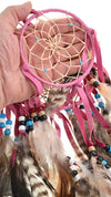 4" Native American Dreamcatcher in Pink