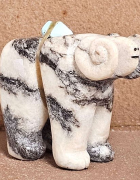 Zuni Carved Ram Fetish by Rickson Kallestewa