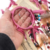 Native American Dreamcatcher in Bright Pink Leather