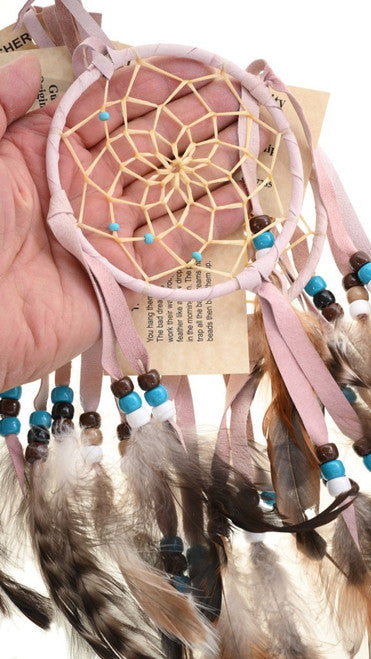 Native American Dreamcatcher in Blush Pink (Large)