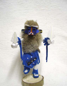 10" Navajo Made Lizard Fighting Kachina Doll