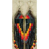 Fire Handmade Beaded Indian Earrings