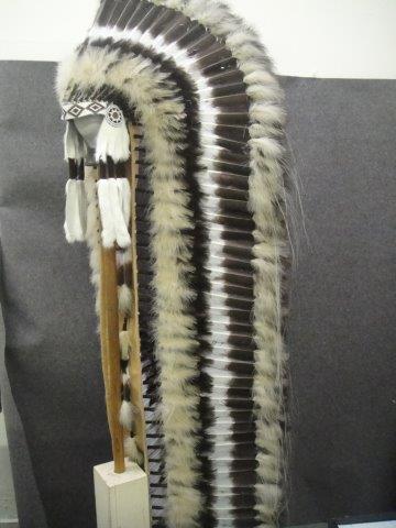 Desert Brown Double Trailer Navajo Indian Headdress War Bonnet