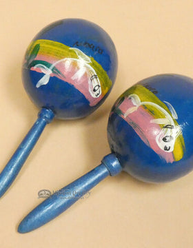 Mexican Gourd Rattle Pair