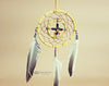 4" Native American Medicine Wheel Dreamcatcher in Gold