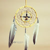 4" Native American Medicine Wheel Dreamcatcher in Gold