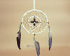 4" Native American Medicine Wheel Dreamcatcher in White