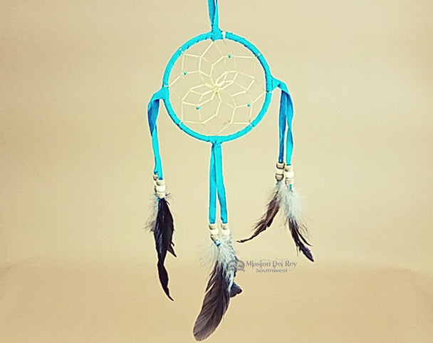 4" Native American Dream Catcher - Turquoise