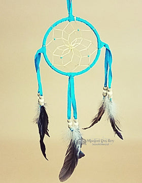 4" Native American Dream Catcher - Turquoise