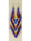 Blue Handmade Beaded Indian Earrings