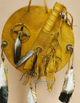 12" Navajo Indian Deer Skin Knife Shield