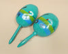 Hand Painted Turquoise Gourd Rattles
