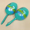 Hand Painted Turquoise Gourd Rattles