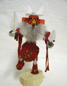6' Navajo Made Red Tail Hawk Kachina Doll