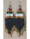 Large Handmade Beaded Indian Earrings