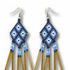 Diamond French Hook Beaded Earrings