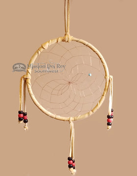 6"  Native American Navajo Indian Dream Catcher  - Red & Black