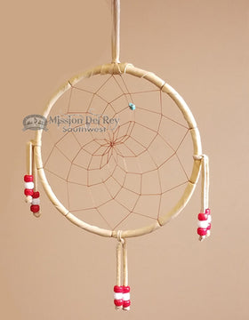 6"  Native American Deer Skin Dream Catcher
