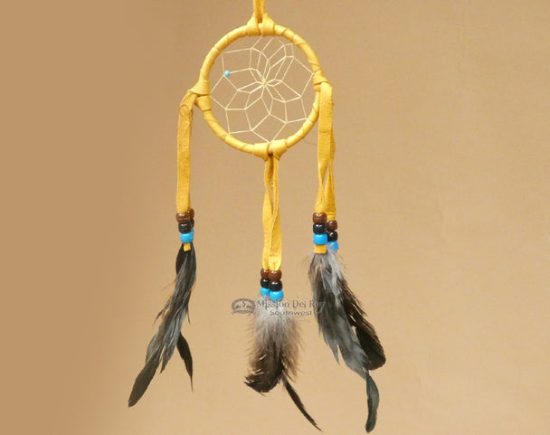 3" Native American Dream Catcher - Gold