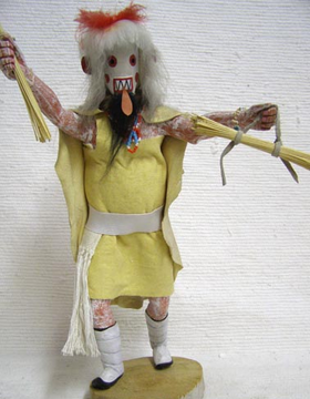 Antique Hopi Carved Cold Bringing Woman Katsina Doll by Tom Collateta