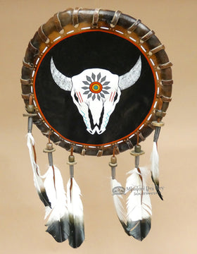 14" Navajo Rawhide Skull Shield